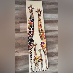 Giraffe Family Canvas Art by Eli Halpin